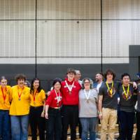 Medalists with their medals